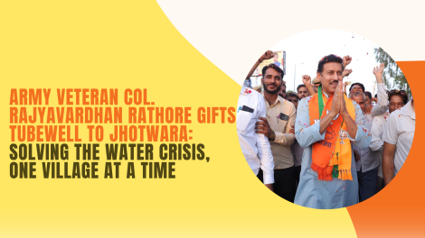 Army Veteran Col. Rajyavardhan Rathore gifts tubewell to jhotwara