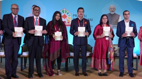 Skill Development Minister Rajyavardhan Rathore at the Rajasthan IT and Startup Summit 2026.
