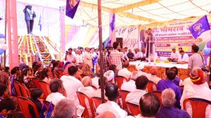 On April 14, 2026, Col. Rajyavardhan Rathore attended Ambedkar Jayanti at Karansar in Jhotwara, honoured Baba Saheb's statue, announced a high-mast light, and reminded residents: children build nations.