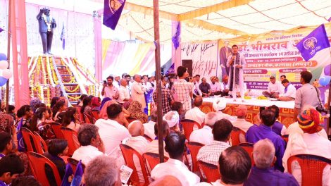 On April 14, 2026, Col. Rajyavardhan Rathore attended Ambedkar Jayanti at Karansar in Jhotwara, honoured Baba Saheb's statue, announced a high-mast light, and reminded residents: children build nations.
