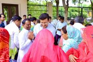 Rajyavardhan Rathore listening to residents during a Jan Samvad in Jhotwara